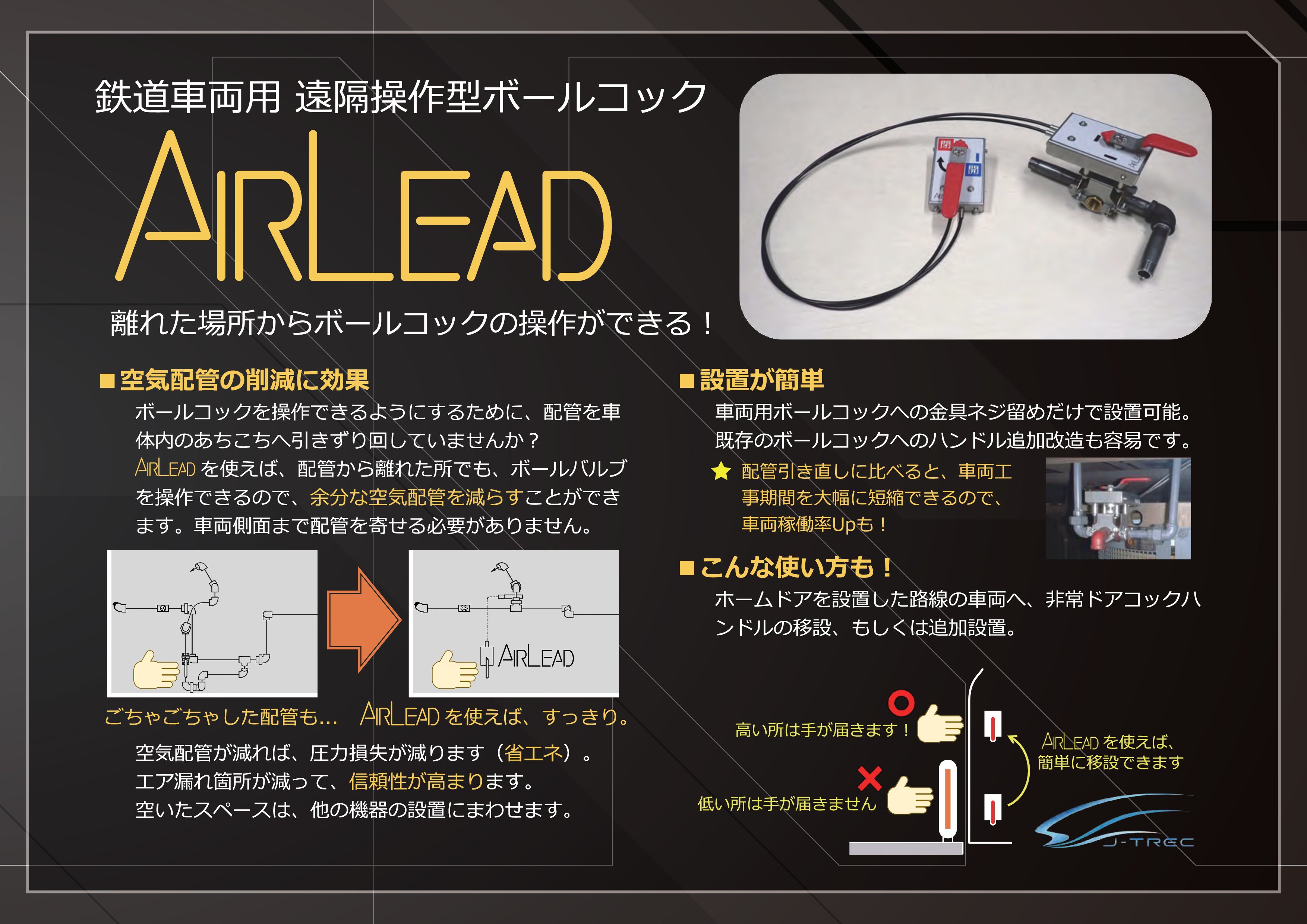 遠隔操作型ボールコック Air Lead