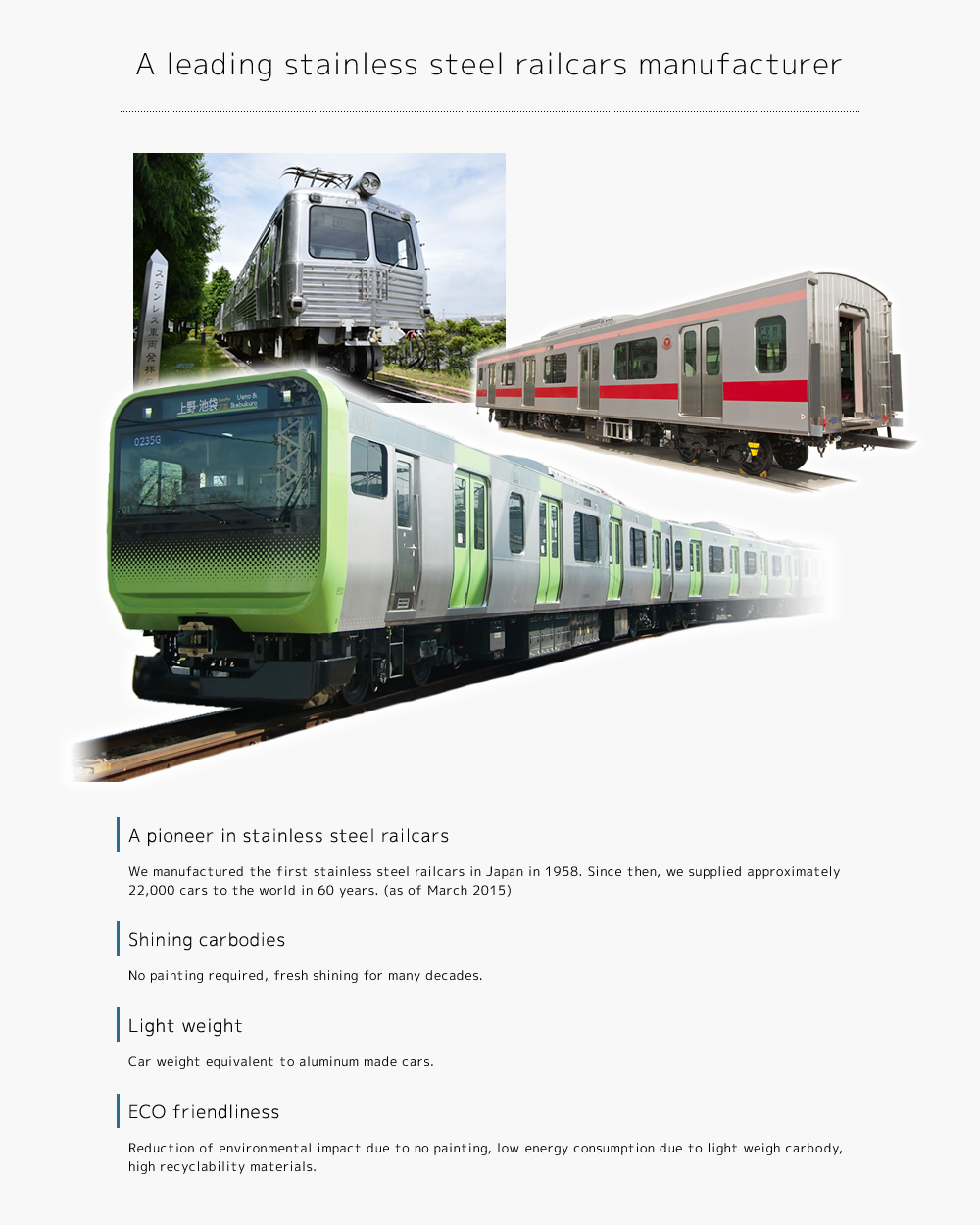 A leading stainless steel railcars manufacturer