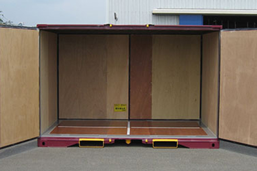 日本貨物鉄道　19D形式 12ft両側開きコンテナ（扉開放）