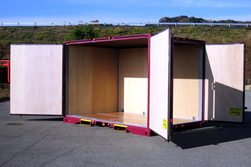 日本貨物鉄道　20Ｅ形式 側妻二方開きコンテナ（扉開放）