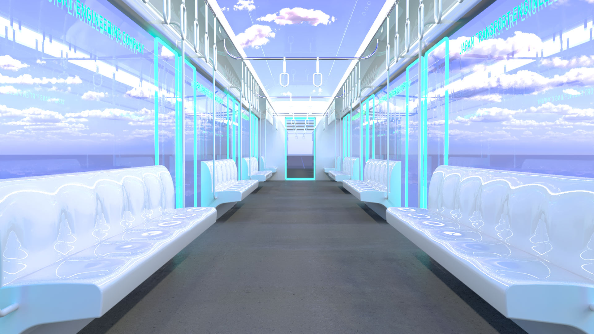 Interior concept render of the next-generation sustina commuter train